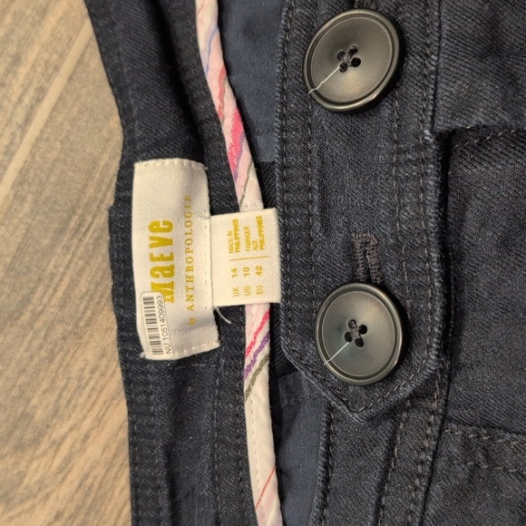 Anthropologie Maeve Navy High Rise A-line Shorts - Picture 8 of 10